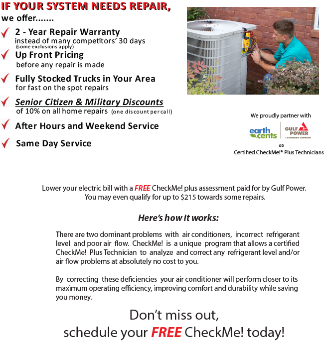 Learn More Repair AC Repair Pensacola